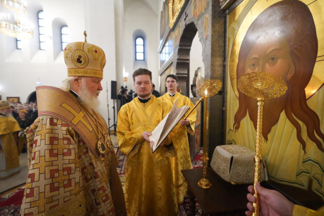 Святейший Патриарх Кирилл совершил освящение храма святителя Николая Чудотворца в Щукине